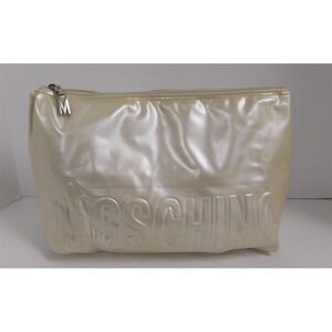 Moschino Redwall Gold Oyster PVC Large Clutch‎ Bag Italy